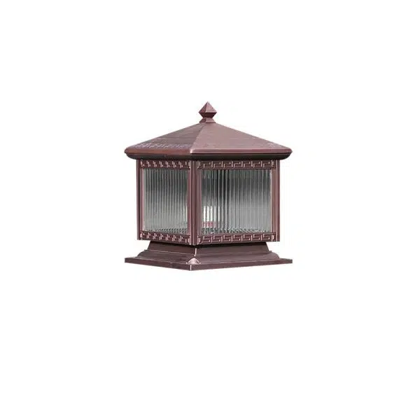 Traditional Chinese Solar Waterproof Aluminum Acrylic Glass Cylinder Lantern LED Landscape Lighting Outdoor Light For Garden - Image 18