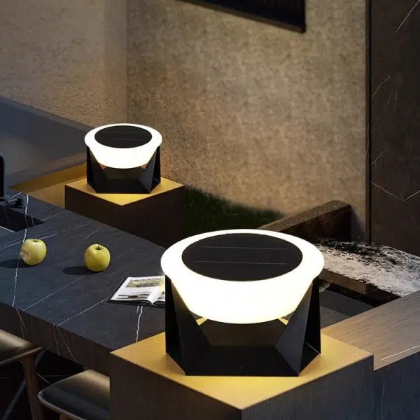 Modern Simplicity Solar Waterproof Stainless Steel PC Round LED Landscape Lighting Outdoor Light For Outdoor Patio - Image 11