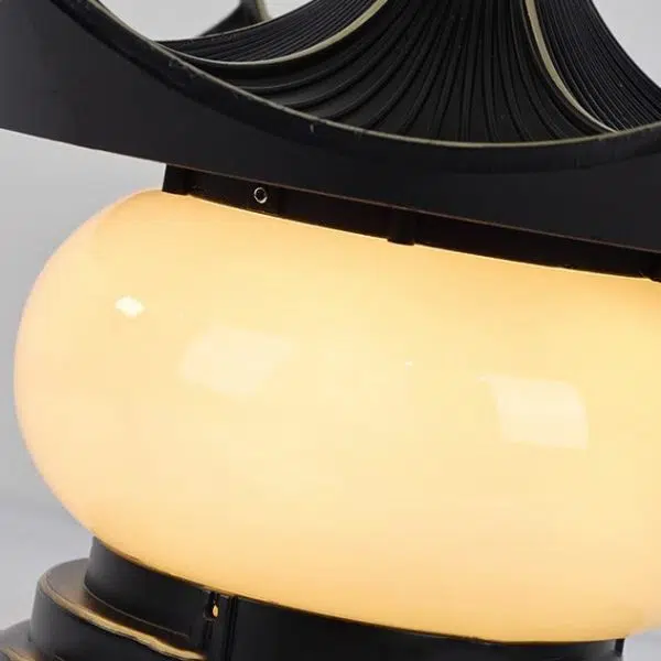 Traditional Chinese Waterproof Aluminum Imitation Marble Pointed Lantern 1-Light Landscape Lighting Outdoor Light For Garden - Image 10