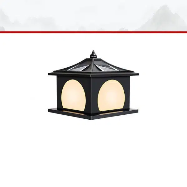 Traditional Chinese Solar Waterproof Iron ABS PC Pointed Square Landscape LED Landscape Lighting Outdoor Light For Garden - Image 12