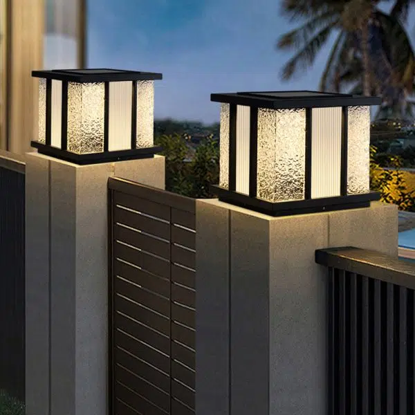 Modern Simplicity Solar Waterproof Stainless Steel Acrylic Cube Crackle LED Landscape Lighting Outdoor Light For Garden - Image 4