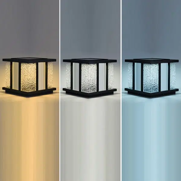 Modern Simplicity Solar Waterproof Stainless Steel Acrylic Cube Crackle LED Landscape Lighting Outdoor Light For Garden - Image 15