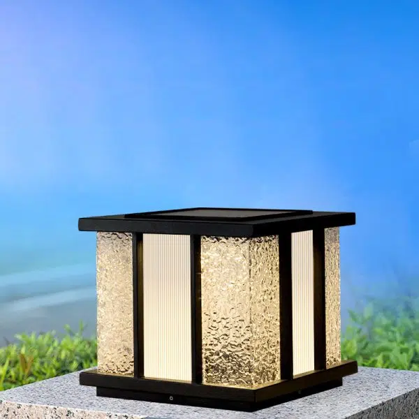 Modern Simplicity Solar Waterproof Stainless Steel Acrylic Cube Crackle LED Landscape Lighting Outdoor Light For Garden - Image 13