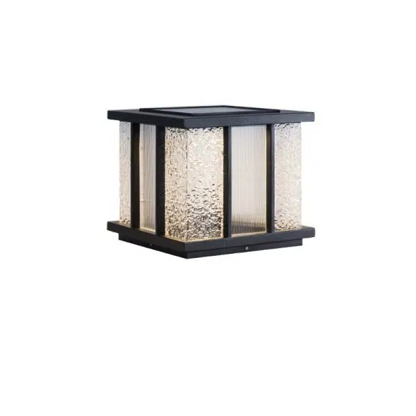 Modern Simplicity Solar Waterproof Stainless Steel Acrylic Cube Crackle LED Landscape Lighting Outdoor Light For Garden - Image 18