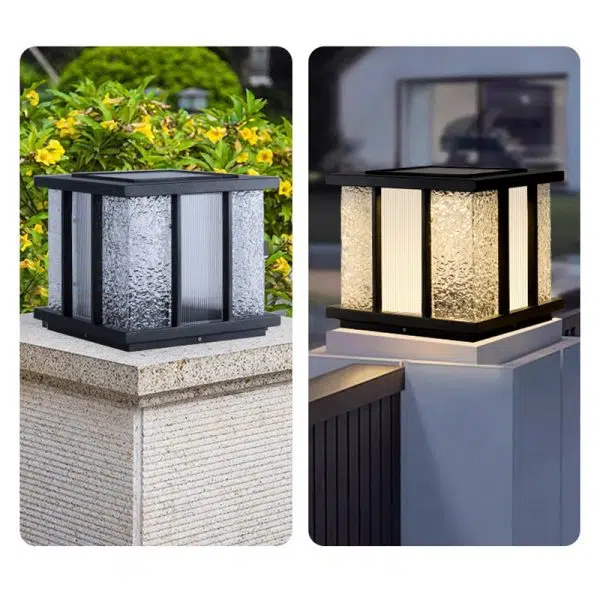 Modern Simplicity Solar Waterproof Stainless Steel Acrylic Cube Crackle LED Landscape Lighting Outdoor Light For Garden - Image 14