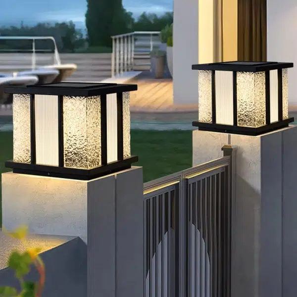 Modern Simplicity Solar Waterproof Stainless Steel Acrylic Cube Crackle LED Landscape Lighting Outdoor Light For Garden - Image 5