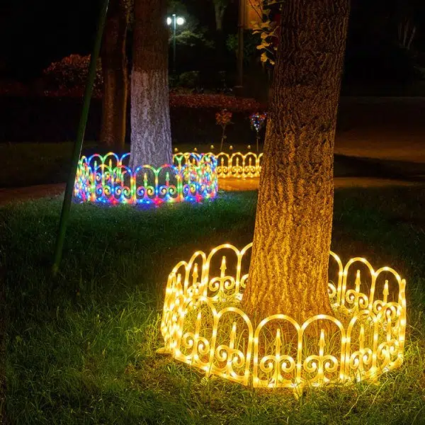 Contemporary Creative Solar Waterproof PVC Fence 8-Piece Splicable Lawn Decoration LED Outdoor Light Landscape Lighting For Garden - Image 10
