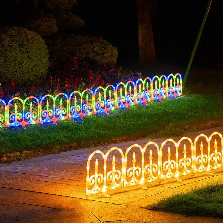 BS-Lighting-LX02034-7.jpg Contemporary Creative Solar Waterproof PVC Fence 8-Piece Splicable Lawn Decoration LED Outdoor Light Landscape Lighting For Garden - Image 1