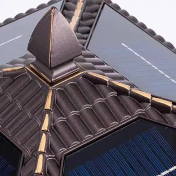 Traditional Chinese Solar Waterproof Glass Aluminum Alloy Palace Wave LED Outdoor Light Landscape Lighting For Garden - Image 12