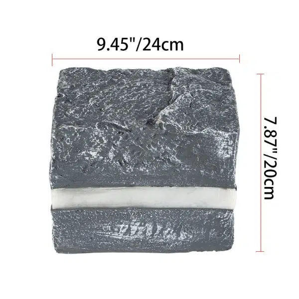 Contemporary Creative Solar Waterproof Resin Glass Fiber Simulated Stone Stripe Cube LED Outdoor Light Landscape Lighting For Garden - Image 7