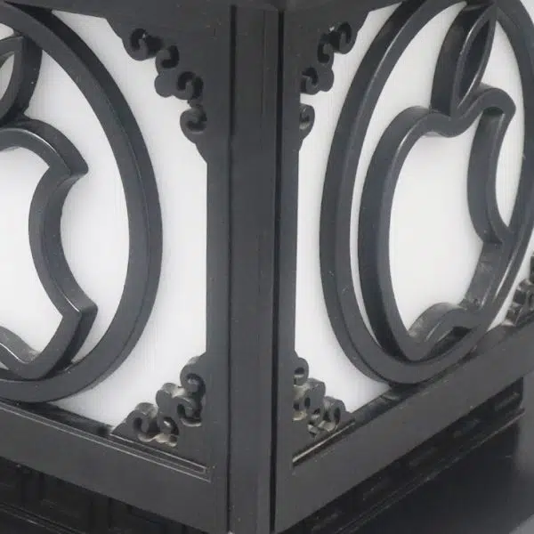 Traditional Chinese Solar Waterproof Aluminum Acrylic Square Pointed Apple LED Outdoor Light For Garden - Image 11