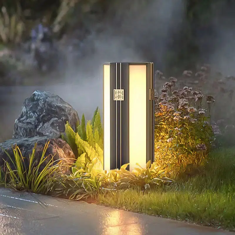 BS-Lighting-LX02711-1.jpg Traditional Chinese Solar Waterproof Stainless Steel PC Cylinder Octagon LED Outdoor Light Landscape Lighting For Garden - Image 1