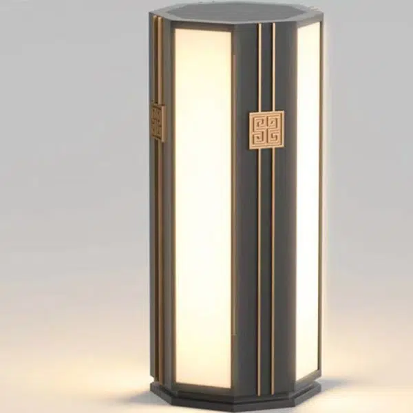 Traditional Chinese Solar Waterproof Stainless Steel PC Cylinder Octagon LED Outdoor Light Landscape Lighting For Garden - Image 12