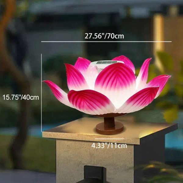 Traditional Chinese Solar Waterproof ABS Lotus LED Outdoor Light Landscape Lighting For Outdoor Patio - Image 6