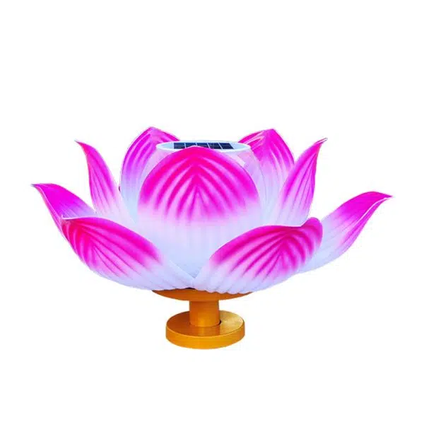 Traditional Chinese Solar Waterproof ABS Lotus LED Outdoor Light Landscape Lighting For Outdoor Patio - Image 11