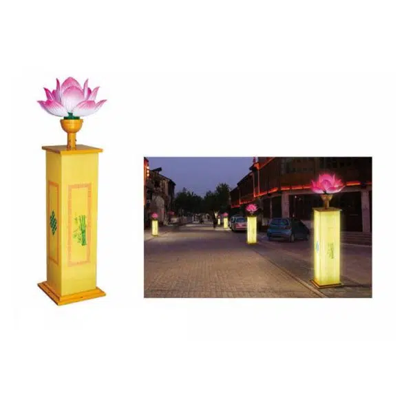 Traditional Chinese Solar Waterproof ABS Lotus LED Outdoor Light Landscape Lighting For Outdoor Patio - Image 14