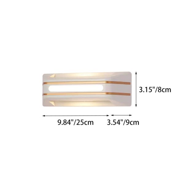 Modern Simplicity Waterproof Aluminum Rectangular Stripe LED Wall Sconce Lamp For Outdoor Patio - Image 7
