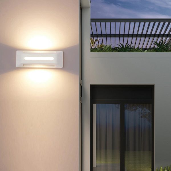 Modern Simplicity Waterproof Aluminum Rectangular Stripe LED Wall Sconce Lamp For Outdoor Patio - Image 3
