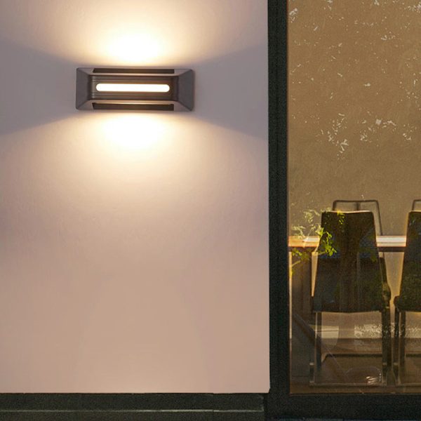 Modern Simplicity Waterproof Aluminum Rectangular Stripe LED Wall Sconce Lamp For Outdoor Patio - Image 6