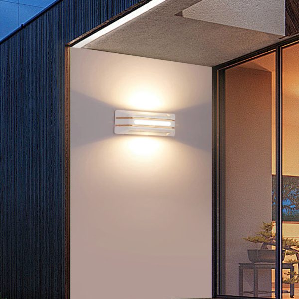 Modern Simplicity Waterproof Aluminum Rectangular Stripe LED Wall Sconce Lamp For Outdoor Patio - Image 14
