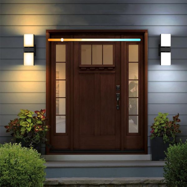 Modern Simplicity Waterproof Aluminum Smart APP Control Rotatable Rectangular LED Wall Sconce Lamp For Outdoor Patio - Image 10