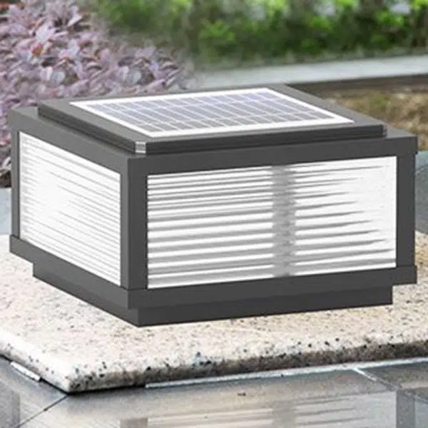 Modern Minimalist Solar Waterproof Square Stripes Aluminum Alloy Glass LED Landscape Lighting Outdoor Light For Outdoor Patio - Image 10
