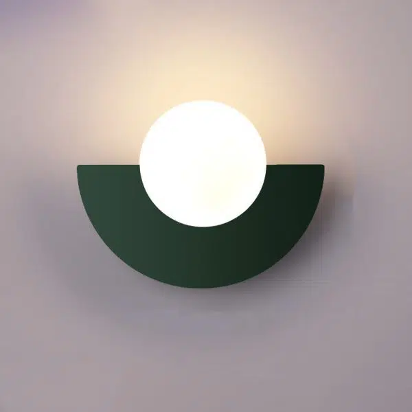 Modern Minimalist Glass Spherical Colorful Semicircle Design 1-Light Wall Sconce Lamp - Image 23