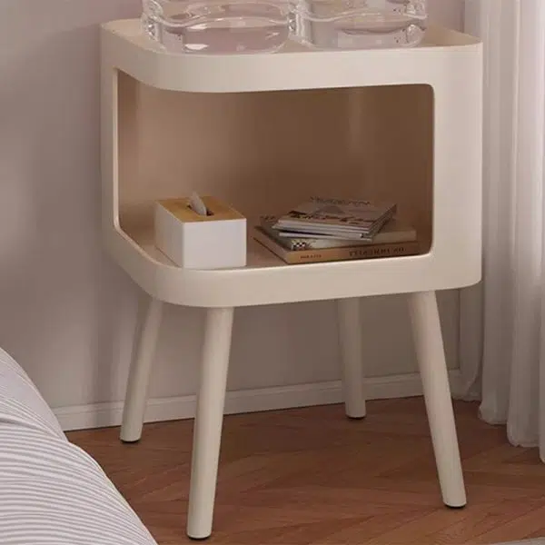 Contemporary Creative Stainless Steel Square End Table With 2 Tiers For Living Room - Image 9