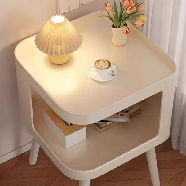 Contemporary Creative Stainless Steel Square End Table With 2 Tiers For Living Room - Image 10