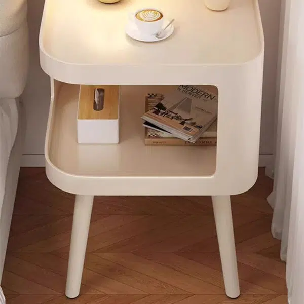 Contemporary Creative Stainless Steel Square End Table With 2 Tiers For Living Room - Image 6