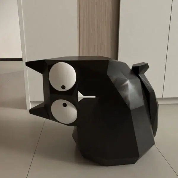 Contemporary Creative Resin Black Cat End Table Decor Piece For Living Room & Bedroom - Image 6