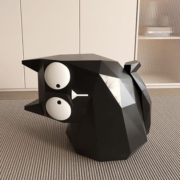 Contemporary Creative Resin Black Cat End Table Decor Piece For Living Room & Bedroom - Image 3