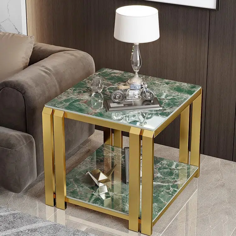 BS-Table-BX03043-11.jpg Contemporary Nordic Slab And Metal Square Side Table With 2 Tiers For Living Room - Image 1