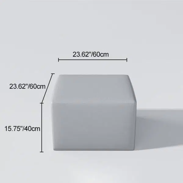 Contemporary Scandinavian Leather Wood Sponge Rectangular Square Round Coffee Table & Chair Set For Living Room - Image 8