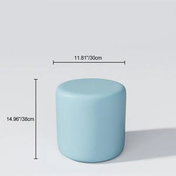 Contemporary Scandinavian Leather Wood Sponge Rectangular Square Round Coffee Table & Chair Set For Living Room - Image 7