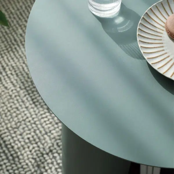 Contemporary Nordic Geometric Round Iron End Table 1-Storage For Living Room - Image 5