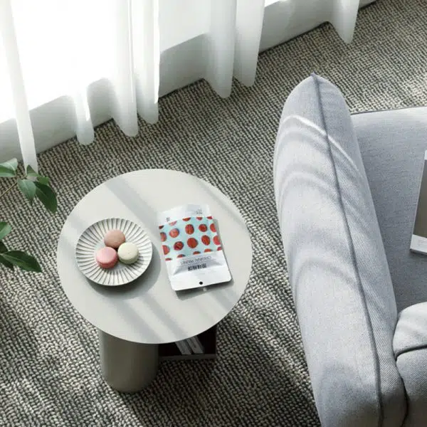 Contemporary Nordic Geometric Round Iron End Table 1-Storage For Living Room - Image 8