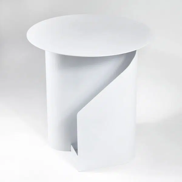 Contemporary Nordic Geometric Round Iron End Table 1-Storage For Living Room - Image 9