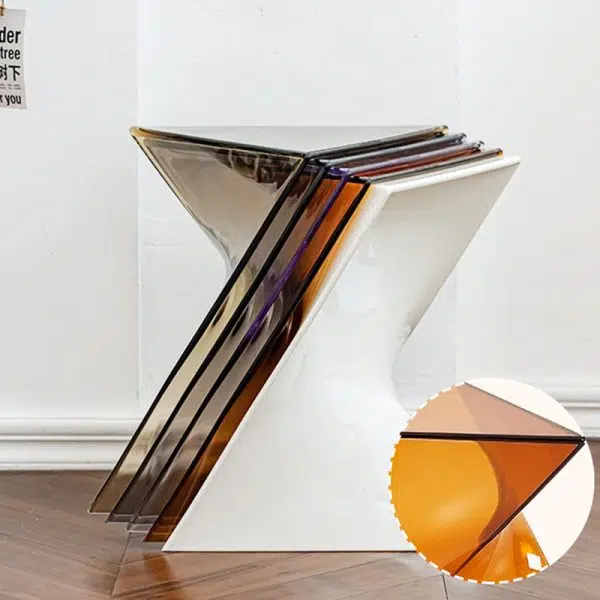 Contemporary Creative Irregular Geometric PC End Table For Living Room - Image 12