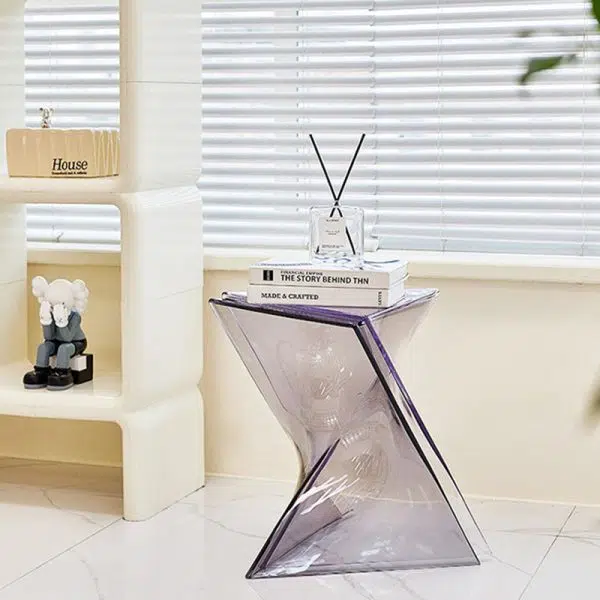 Contemporary Creative Irregular Geometric PC End Table For Living Room - Image 16