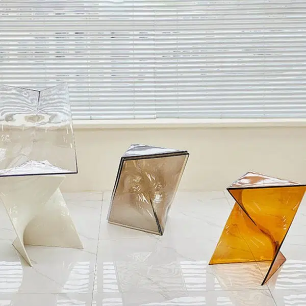 Contemporary Creative Irregular Geometric PC End Table For Living Room - Image 17