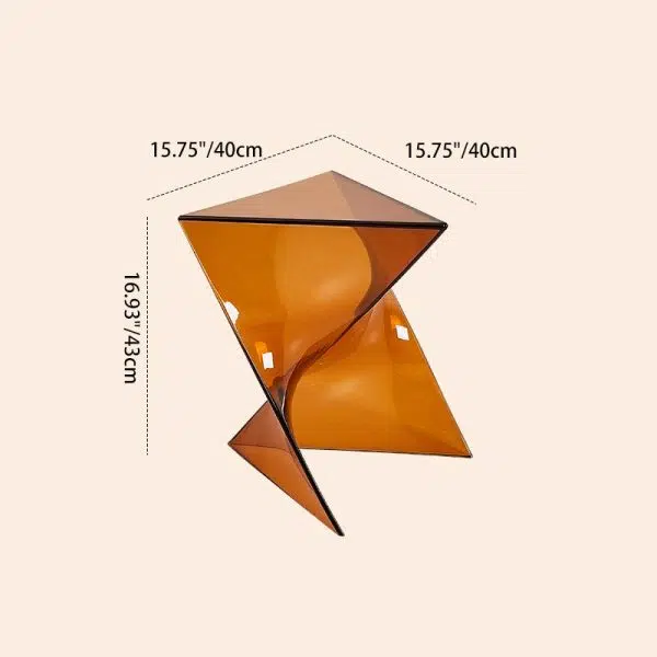 Contemporary Creative Irregular Geometric PC End Table For Living Room - Image 3
