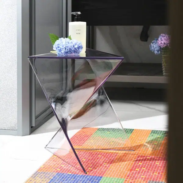 Contemporary Creative Irregular Geometric PC End Table For Living Room - Image 10
