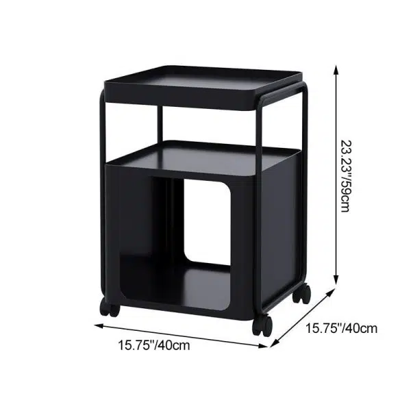 Contemporary Creative Removable Rectangular Iron End Table 3-Tier For Living Room - Image 5