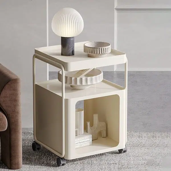 Contemporary Creative Removable Rectangular Iron End Table 3-Tier For Living Room - Image 3