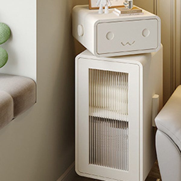 Contemporary Creative Robot Medium Density Fiberboard Metal Nightstand 1-Drawer For Bedroom - Image 10