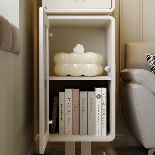 Contemporary Creative Robot Medium Density Fiberboard Metal Nightstand 1-Drawer For Bedroom - Image 9