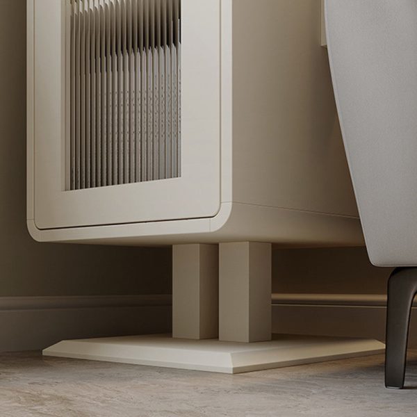 Contemporary Creative Robot Medium Density Fiberboard Metal Nightstand 1-Drawer For Bedroom - Image 8