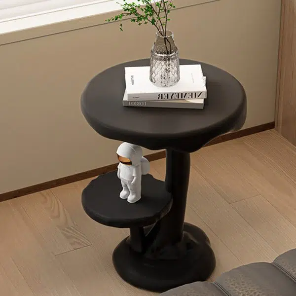Contemporary Creative FRP Mushroom Round End Table 2-Tier For Living Room - Image 9