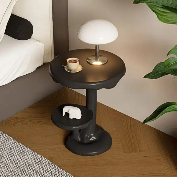 Contemporary Creative FRP Mushroom Round End Table 2-Tier For Living Room - Image 12